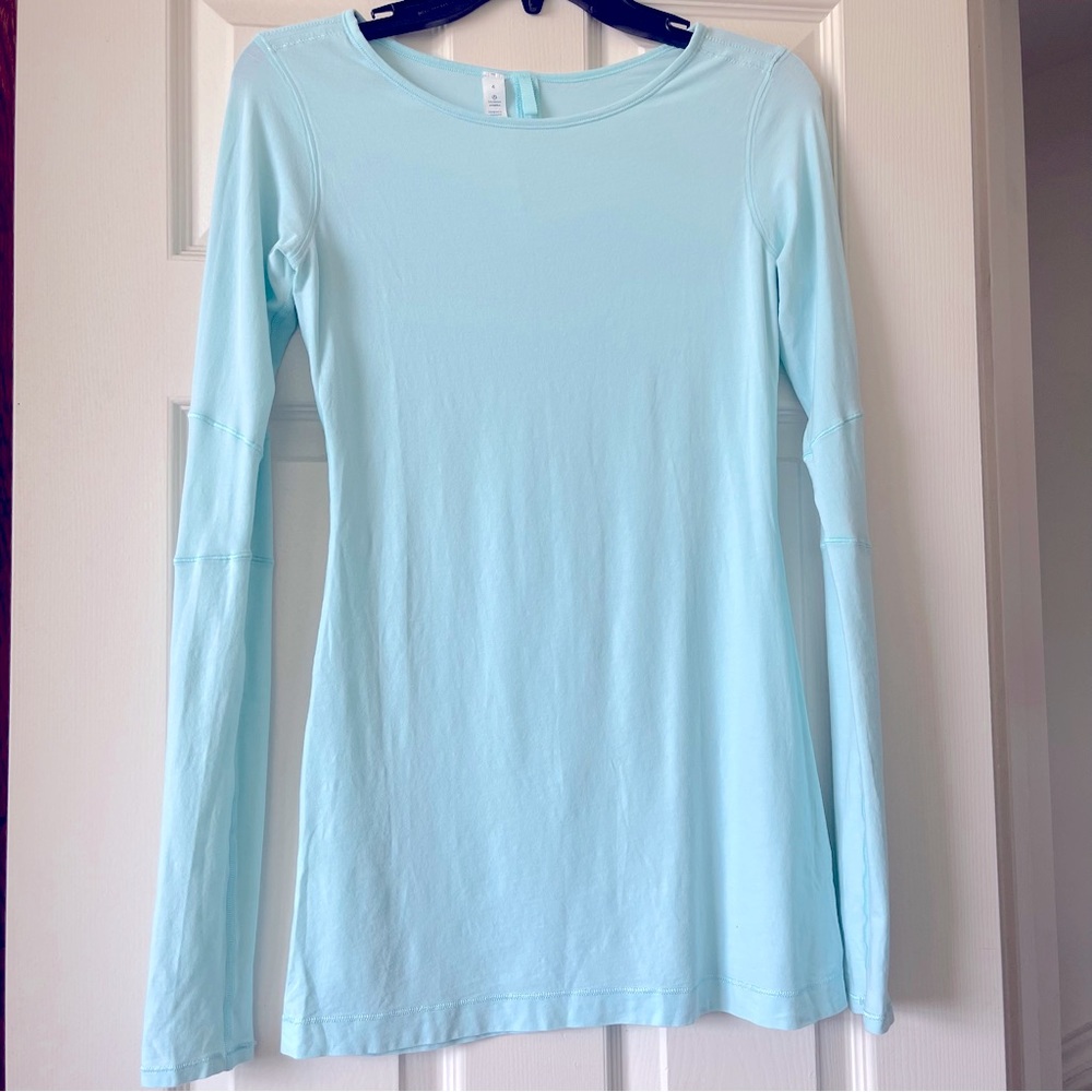 Lululemon Athletica Blue Fitted Long Sleeve Tee